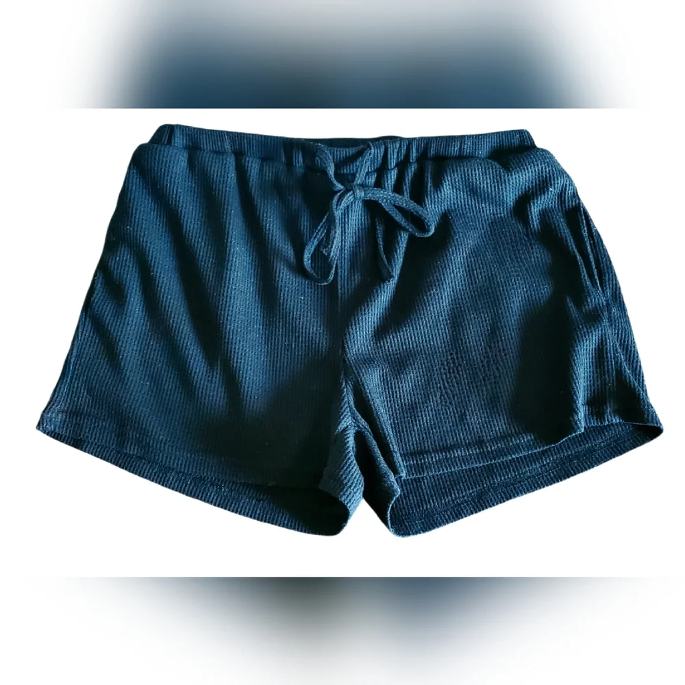 Ekouaer Womens M Sleep Shorts Black Elastic Drawstring‎ Waist Comfort Athleisure